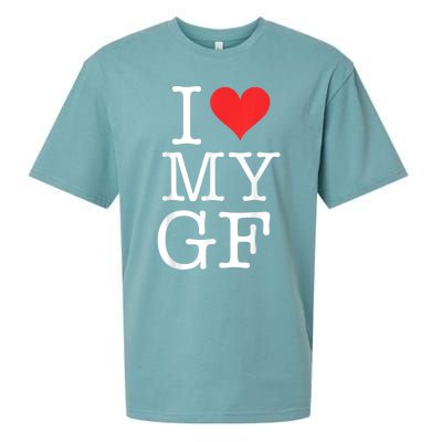 I Love My GF. Valentines Day Sueded Cloud Jersey T-Shirt