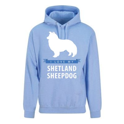 I Love My Shetland Sheepdog Gift Unisex Surf Hoodie