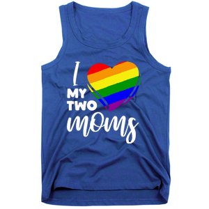 I Love My Two Moms Lesbian Lgbt Pride Funny Gift Tank Top