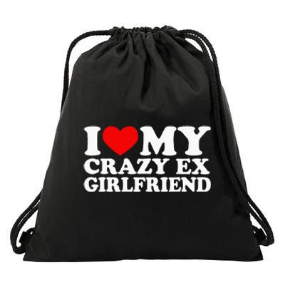 I Love My Crazy Ex Girlfriend I Heart My Crazy Ex Gf Drawstring Bag