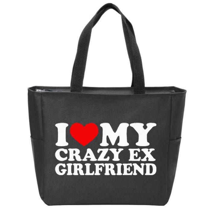 I Love My Crazy Ex Girlfriend I Heart My Crazy Ex Gf Zip Tote Bag