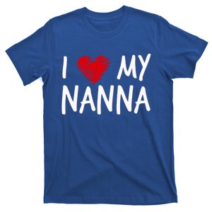 I Love My Nanna Valentines Outfit Matching Nana Family Gift T-Shirt