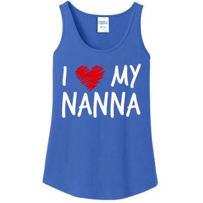 I Love My Nanna Valentines Outfit Matching Nana Family Gift Ladies Essential Tank