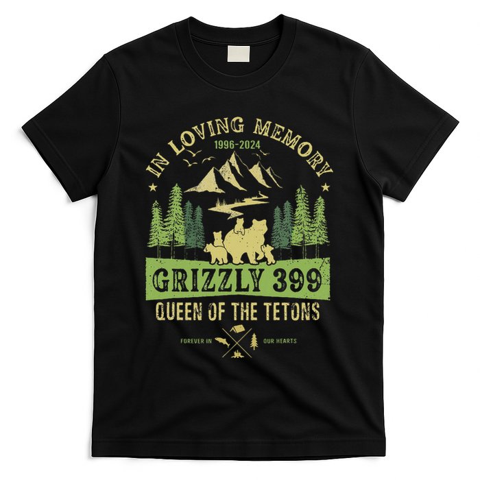 In Loving Memory Grizzly 399 Queen Of Tetons National Park T-Shirt