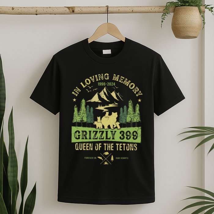 In Loving Memory Grizzly 399 Queen Of Tetons National Park T-Shirt