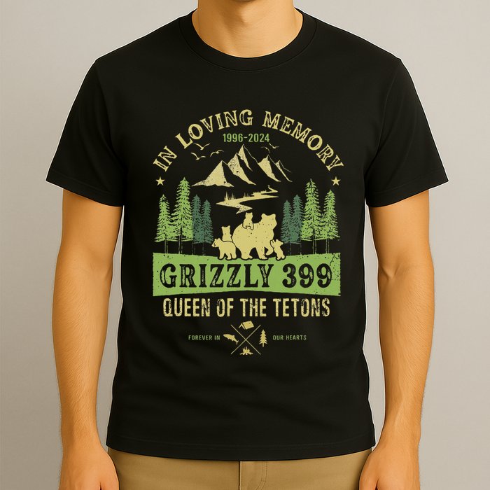 In Loving Memory Grizzly 399 Queen Of Tetons National Park T-Shirt