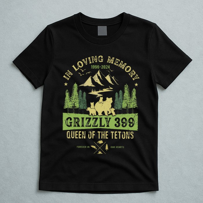 In Loving Memory Grizzly 399 Queen Of Tetons National Park T-Shirt