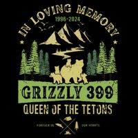 In Loving Memory Grizzly 399 Queen Of Tetons National Park Bucket Hat