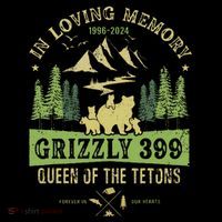 In Loving Memory Grizzly 399 Queen Of Tetons National Park Flatbill Hat