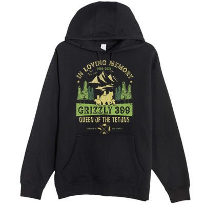 In Loving Memory Grizzly 399 Queen Of Tetons National Park Premium Pullover Hoodie