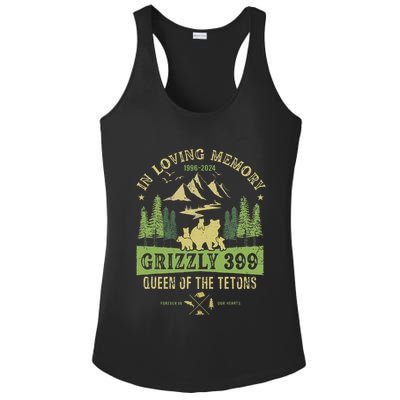 In Loving Memory Grizzly 399 Queen Of Tetons National Park Ladies PosiCharge Competitor Racerback Tank