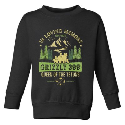 In Loving Memory Grizzly 399 Queen Of Tetons National Park Toddler Sweatshirt