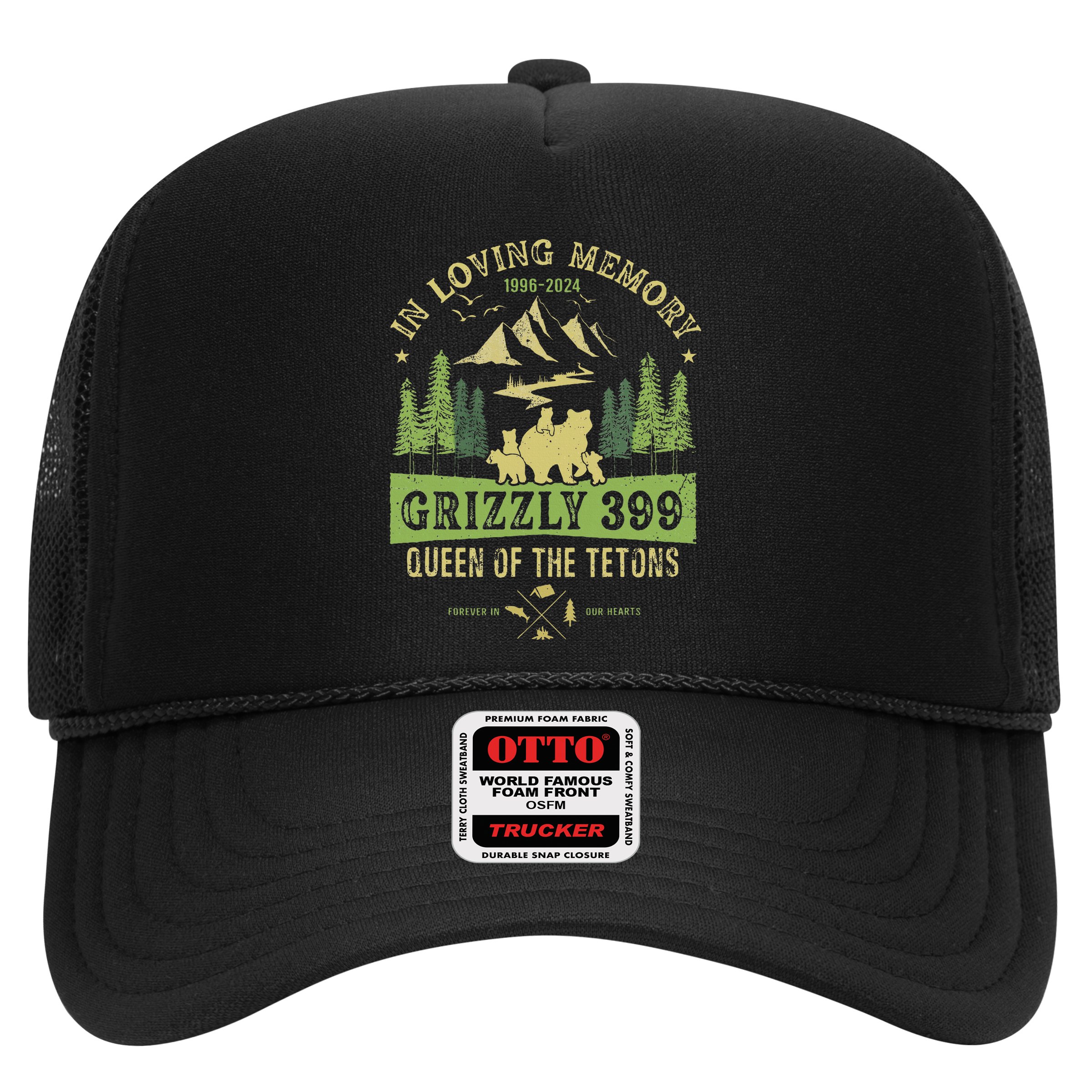 In Loving Memory Grizzly 399 Queen Of Tetons National Park Hat