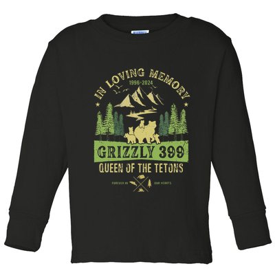 In Loving Memory Grizzly 399 Queen Of Tetons National Park Toddler Long Sleeve Shirt