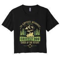In Loving Memory Grizzly 399 Queen Of Tetons National Park Crop Top