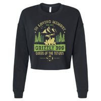 In Loving Memory Grizzly 399 Queen Of Tetons National Park Cropped Pullover Crew