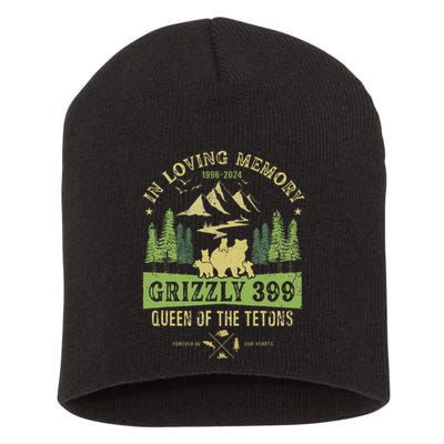 In Loving Memory Grizzly 399 Queen Of Tetons National Park Short Acrylic Beanie