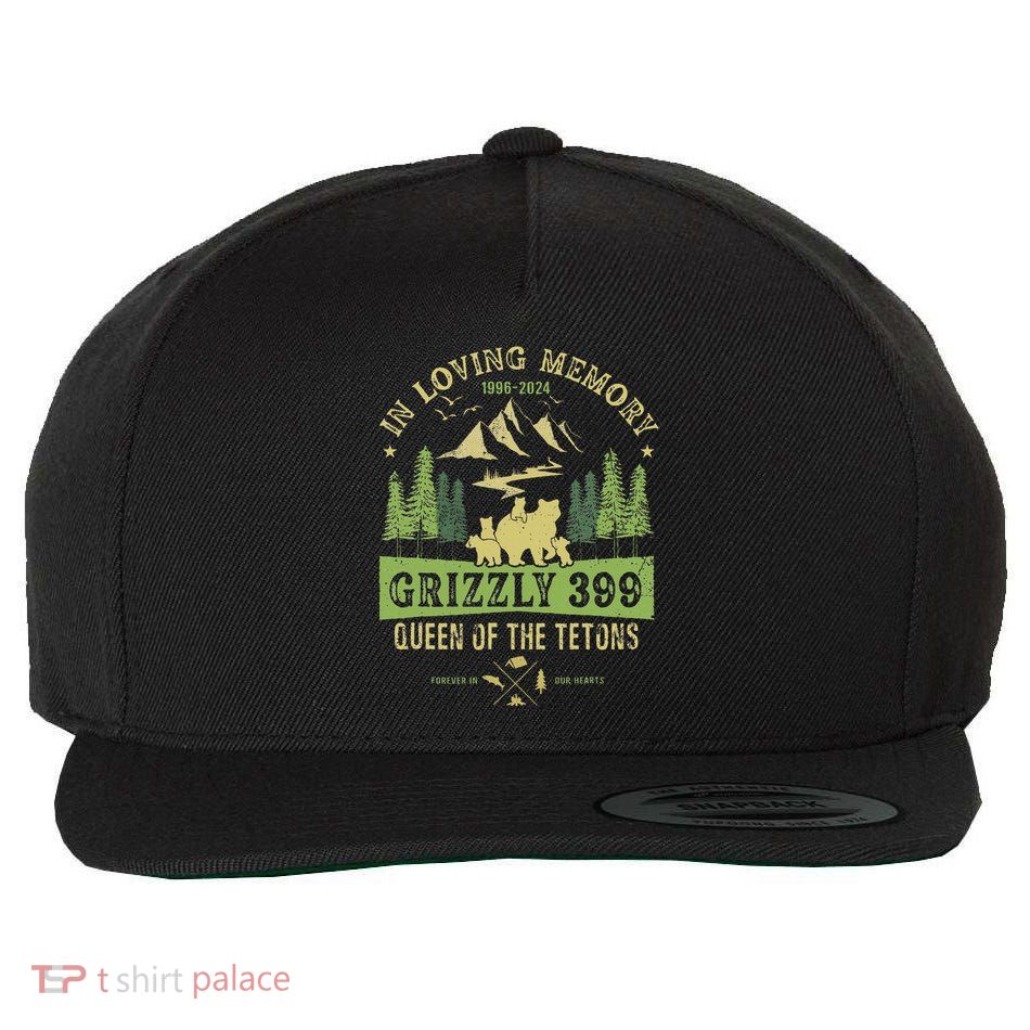 In Loving Memory Grizzly 399 Queen Of Tetons National Park Wool Snapback Cap