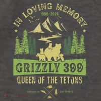 In Loving Memory Grizzly 399 Queen Of Tetons National Park Vector Backpack