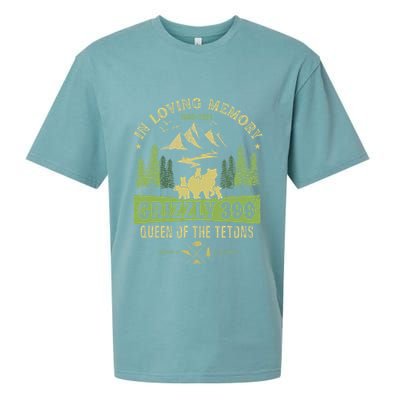 In Loving Memory Grizzly 399 Queen Of Tetons National Park Sueded Cloud Jersey T-Shirt