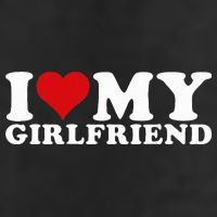 I Love My Girlfriend Gf I Heart My Girlfriend GF 7 Panel Mesh Trucker Snapback Hat