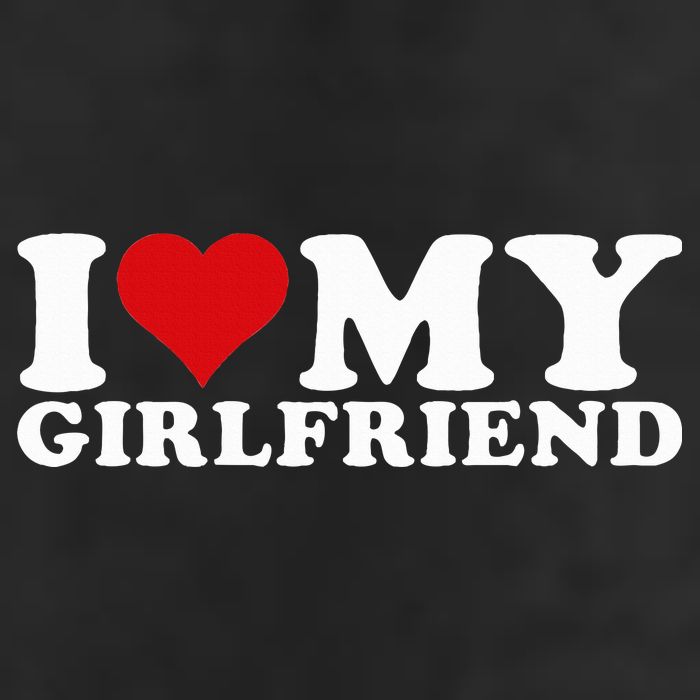 I Love My Girlfriend Gf I Heart My Girlfriend GF 7 Panel Mesh Trucker Snapback Hat