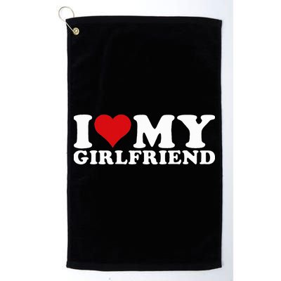 I Love My Girlfriend Gf I Heart My Girlfriend GF Golf Towel
