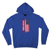 I Love Montana Usa Flag Montana Gift Black Small Hoodie