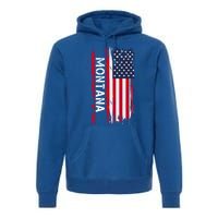 I Love Montana Usa Flag Montana Gift Black Small Premium Hoodie