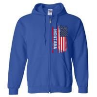 I Love Montana Usa Flag Montana Gift Black Small Full Zip Hoodie