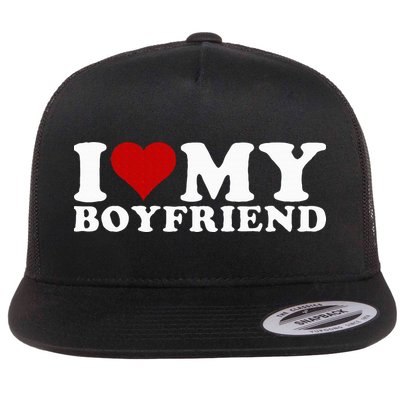 I Love My Boyfriend Bf I Heart My Boyfriend BF Flatbill Hat