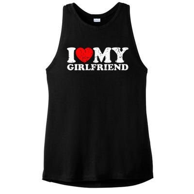 I Love My Girlfriend I Heart My Girlfriend Ladies PosiCharge Tri-Blend Wicking Tank