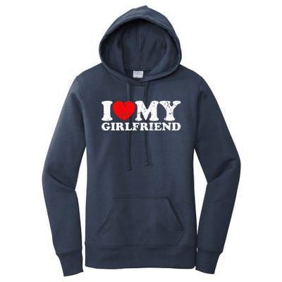 I Love My Girlfriend I Heart My Girlfriend Women's Pullover Hoodie