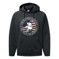 I Like My Coffee Black And My Tea In The Harbor Us History Performance Fleece Hoodie