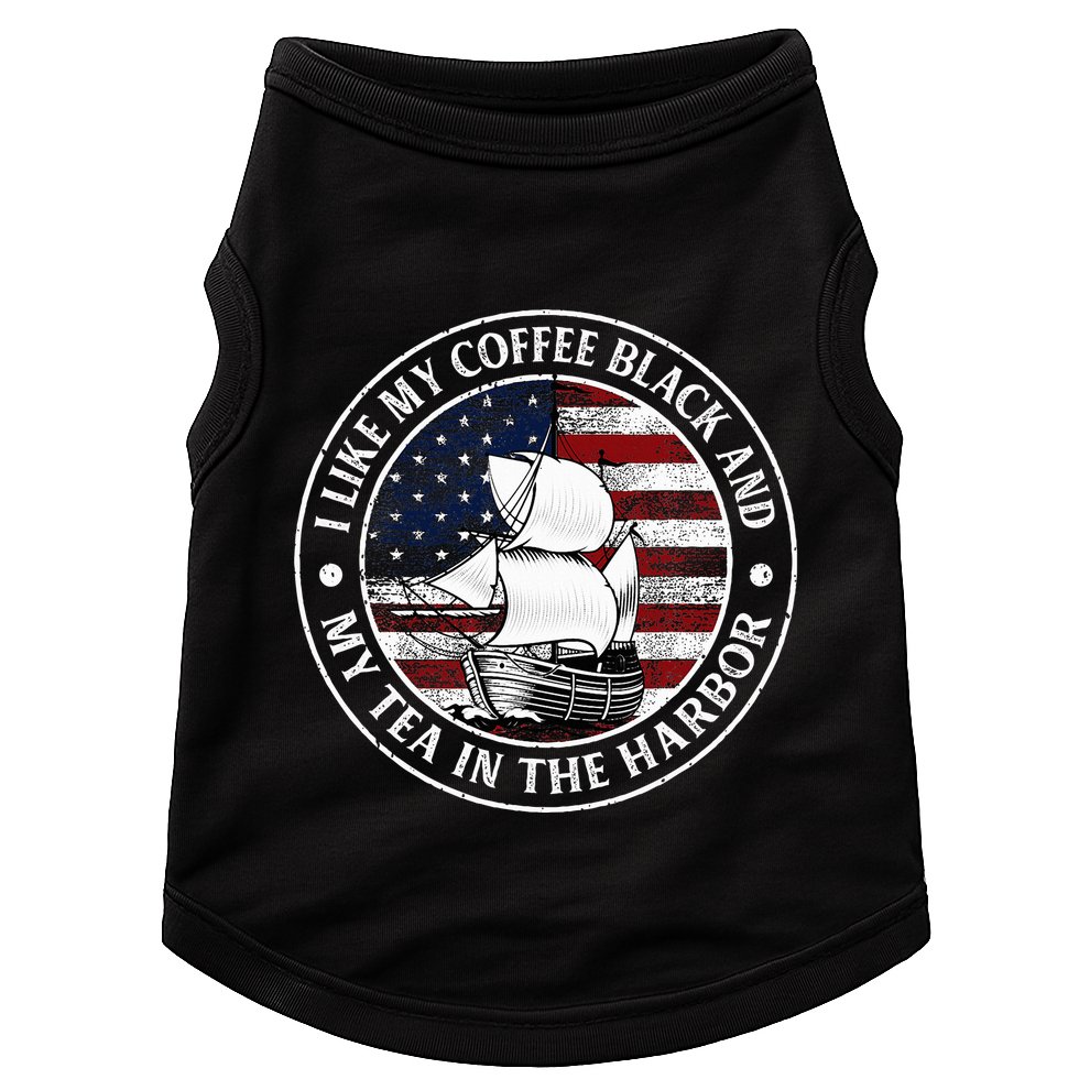 I Like My Coffee Black And My Tea In The Harbor Us History Doggie Tank