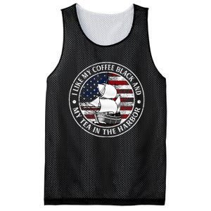 I Like My Coffee Black And My Tea In The Harbor Us History Mesh Reversible Basketball Jersey Tank