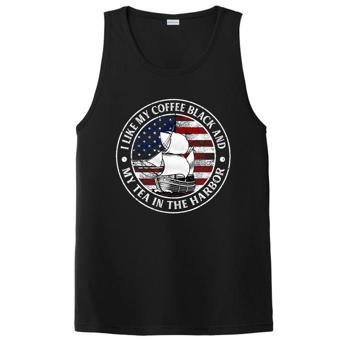 I Like My Coffee Black And My Tea In The Harbor Us History PosiCharge Competitor Tank