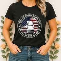 I Like My Coffee Black And My Tea In The Harbor Us History Womens T-Shirt