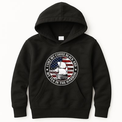 I Like My Coffee Black And My Tea In The Harbor Us History Kids Hoodie
