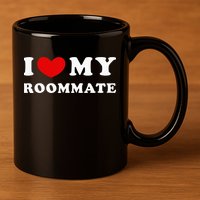 I Love My Roommate I Heart My Roommate 11oz C Handle Ceramic Mug