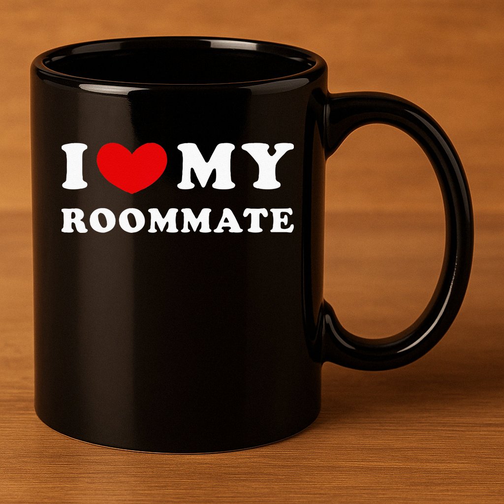 I Love My Roommate I Heart My Roommate 11oz C Handle Ceramic Mug