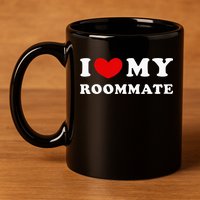 I Love My Roommate I Heart My Roommate 11oz C Handle Ceramic Mug