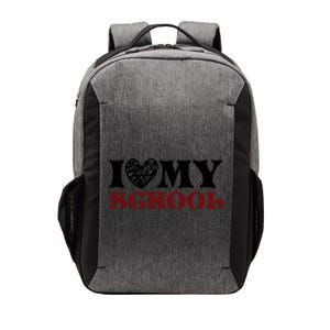 I Love My School Funny Valentine's Day Vector Backpack