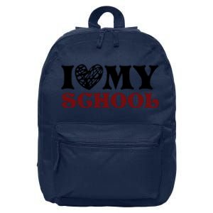 I Love My School Funny Valentine's Day 16 in Basic Backpack