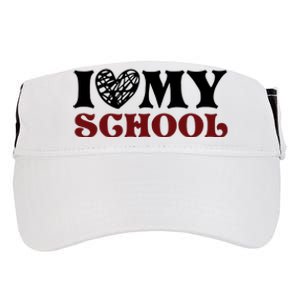 I Love My School Funny Valentine's Day Adult Drive Performance Visor