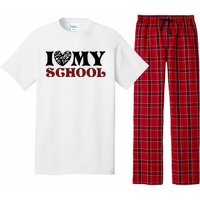 I Love My School Funny Valentine's Day Pajama Set