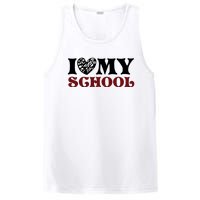 I Love My School Funny Valentine's Day PosiCharge Competitor Tank