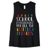 I Love My Job For All The Little Reasons School Women's Racerback Cropped Tank