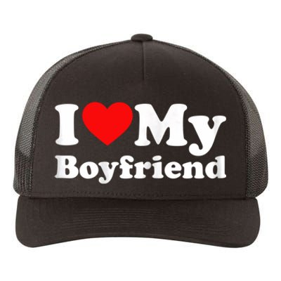 I Love My Boyfriend, Love Boyfriend Yupoong Adult 5-Panel Trucker Hat