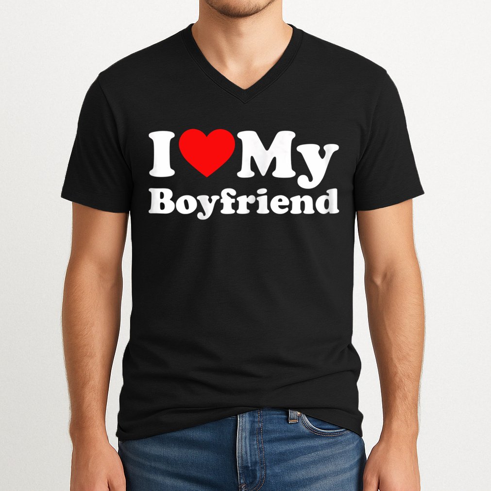 I Love My Boyfriend, Love Boyfriend V-Neck T-Shirt